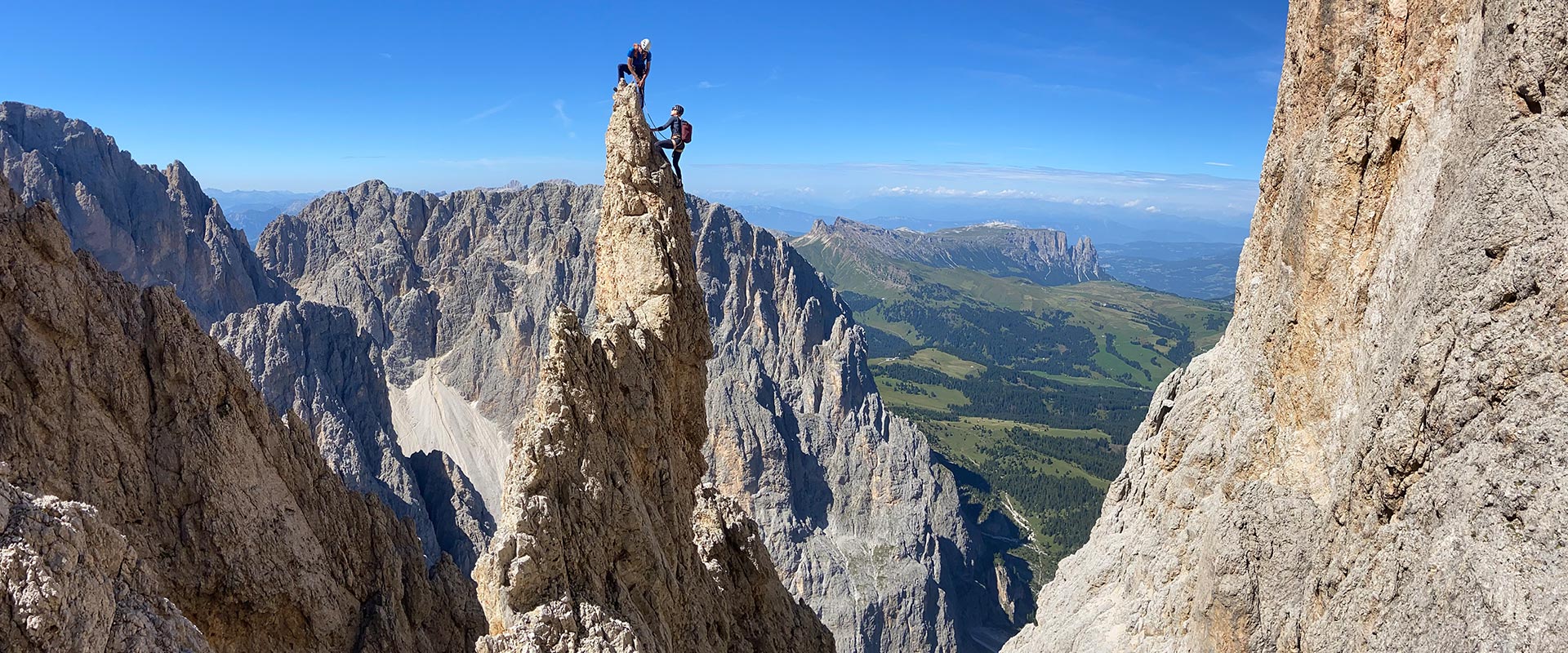 Climbing in Val Gardena with a mountain guide - Sassolungo