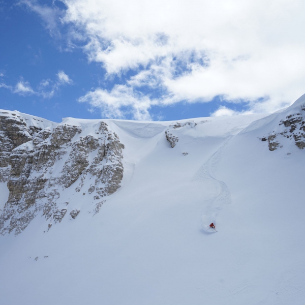 Entry into Vallon del Pisciad&ugrave; - Val Setus Freeride with Vallon del Pisciad&ugrave; - Catores
