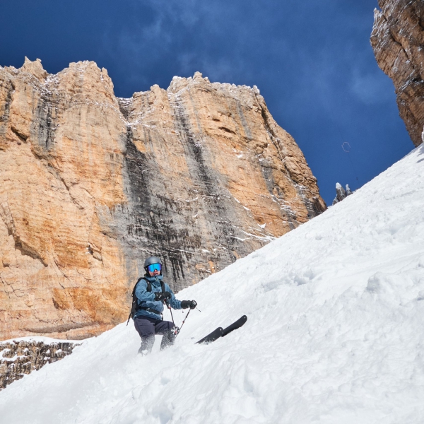 Freeride dream at Pordoi Saddle - Freeride Val Lasties at Sas Pordoi - Catores