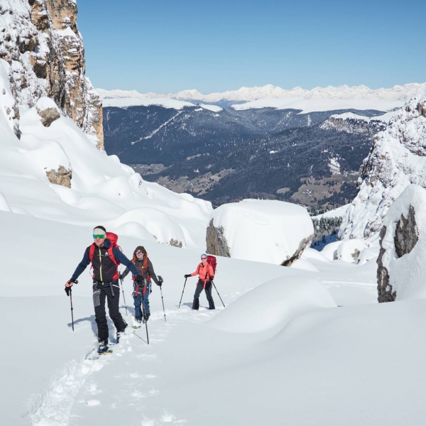 Forcella del Sassopiatto - Classic ski tours in Val Gardena and the Dolomites - Catores