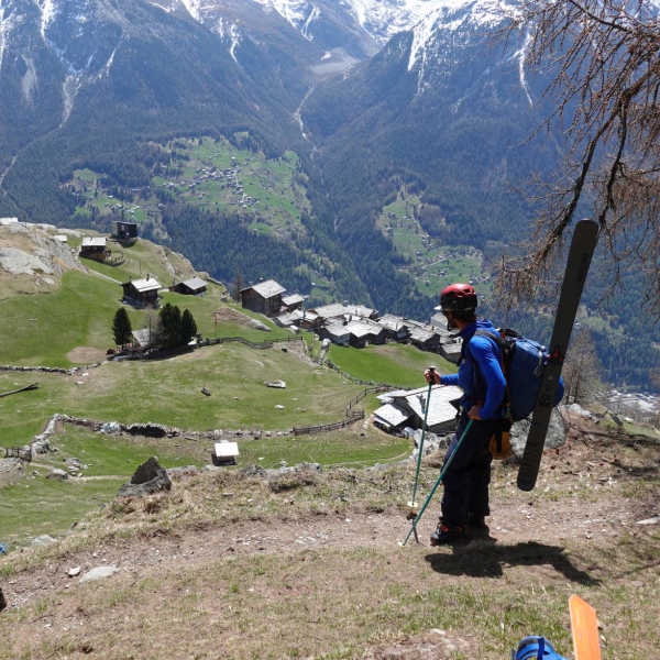 At the end of the traverse &ndash; Jungen - Tour du Ciel &ndash; Valais Ski Traverse with a Mountain Guide - Catores