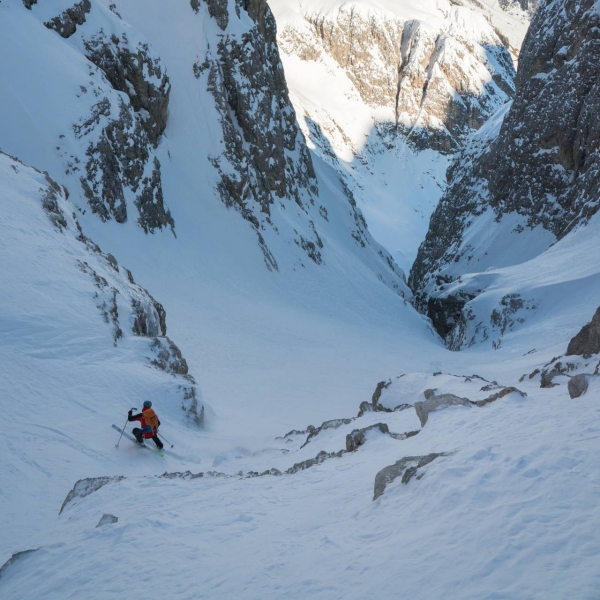 Rissa del Daint - Sella - Sella-Couloirs - Guided freeride in the Sella - Catores