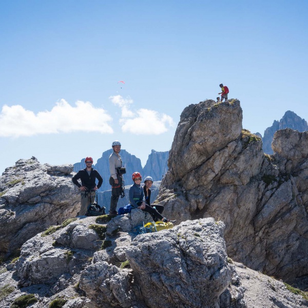 Gipfelfoto Cir - Kleine Cirspitze - Gef&uuml;hrter Einsteigerklettersteig - Catores