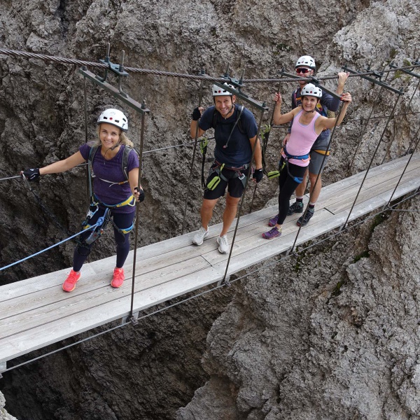 H&auml;ngebr&uuml;cke Tridentina - Pisciadu-Tridentina Klettersteig mit Bergf&uuml;hrer - Catores