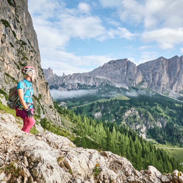 Herrliche Ausblicke am Zustieg - Pisciadu-Tridentina Klettersteig mit Bergf&uuml;hrer - Catores