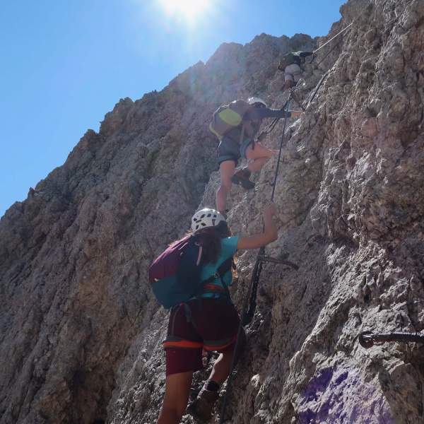 Via Ferrata on Sella - P&ouml;ssnecker Via Ferrata - A Classic on the Sella Massif - Catores