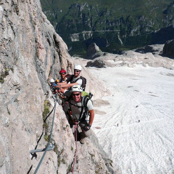 Partenza della via ferrata - Forcella Marmolada - Marmolada - Via Ferrata Cresta Ovest - Catores